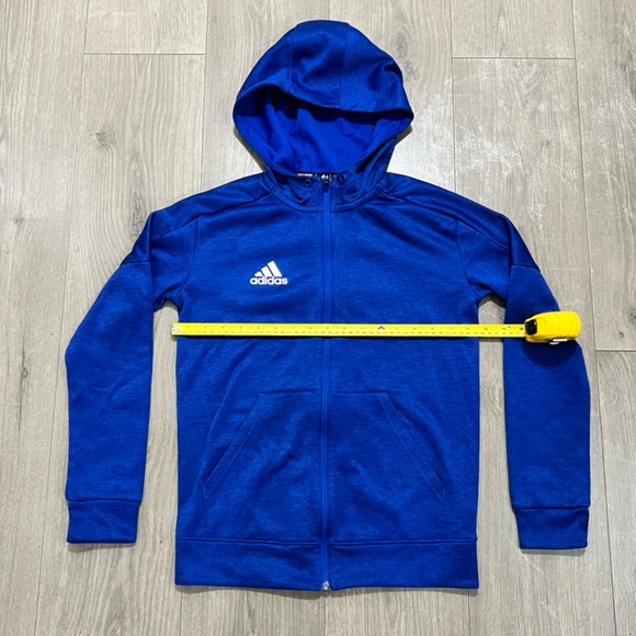 Adidas Activewear Blue Hoodie Size XS Girls Climawarm ( No Drawstrings ) - Picture 8 of 16